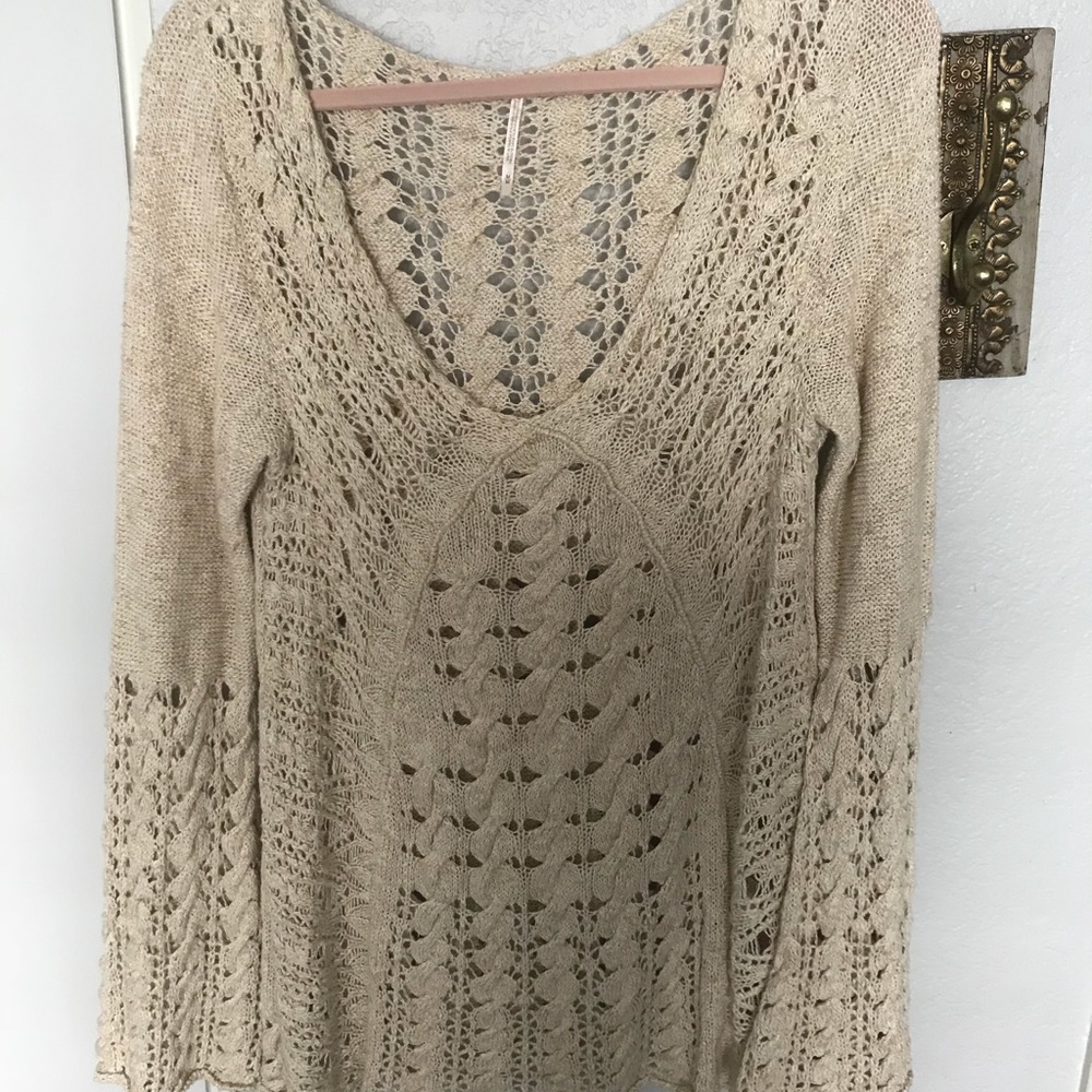 Free People bell sleeved sweater